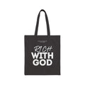 Rich With God Black Cotton Canvas Tote Bag