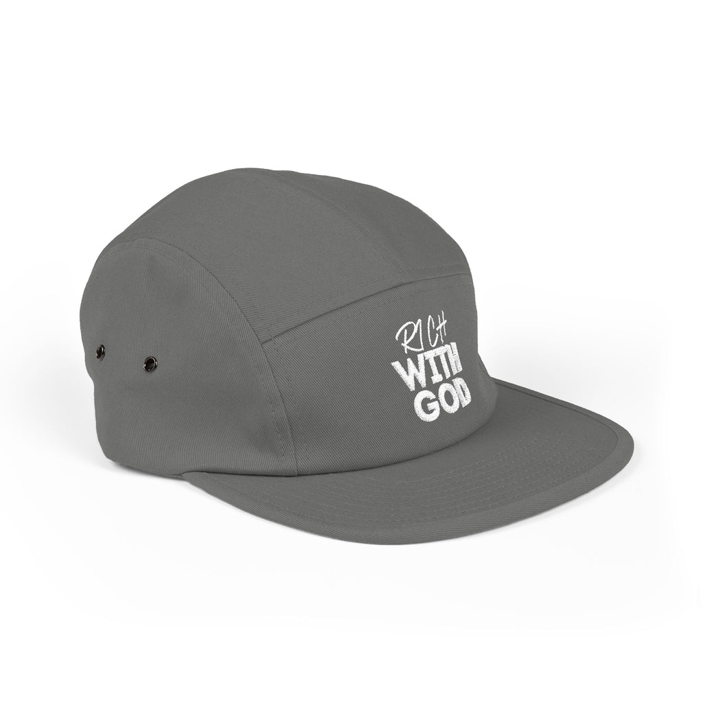 Rich With God 5 Panel Cap (Embroidery)