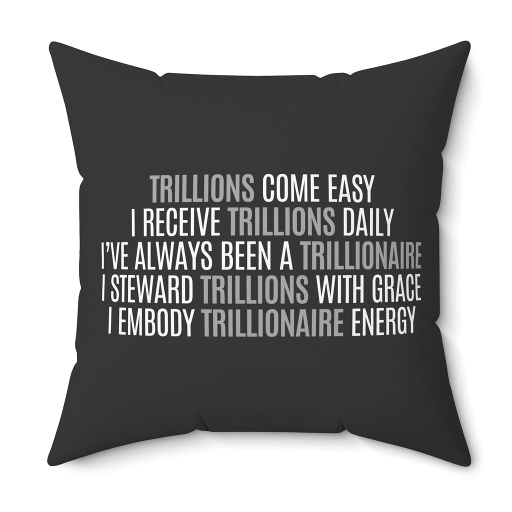God Made Trillionaire Spun Polyester Square Pillow