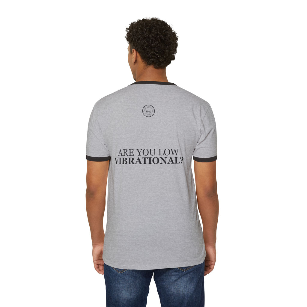 Gossip is a Low Vibrational Activity Unisex Cotton Ringer T-Shirt