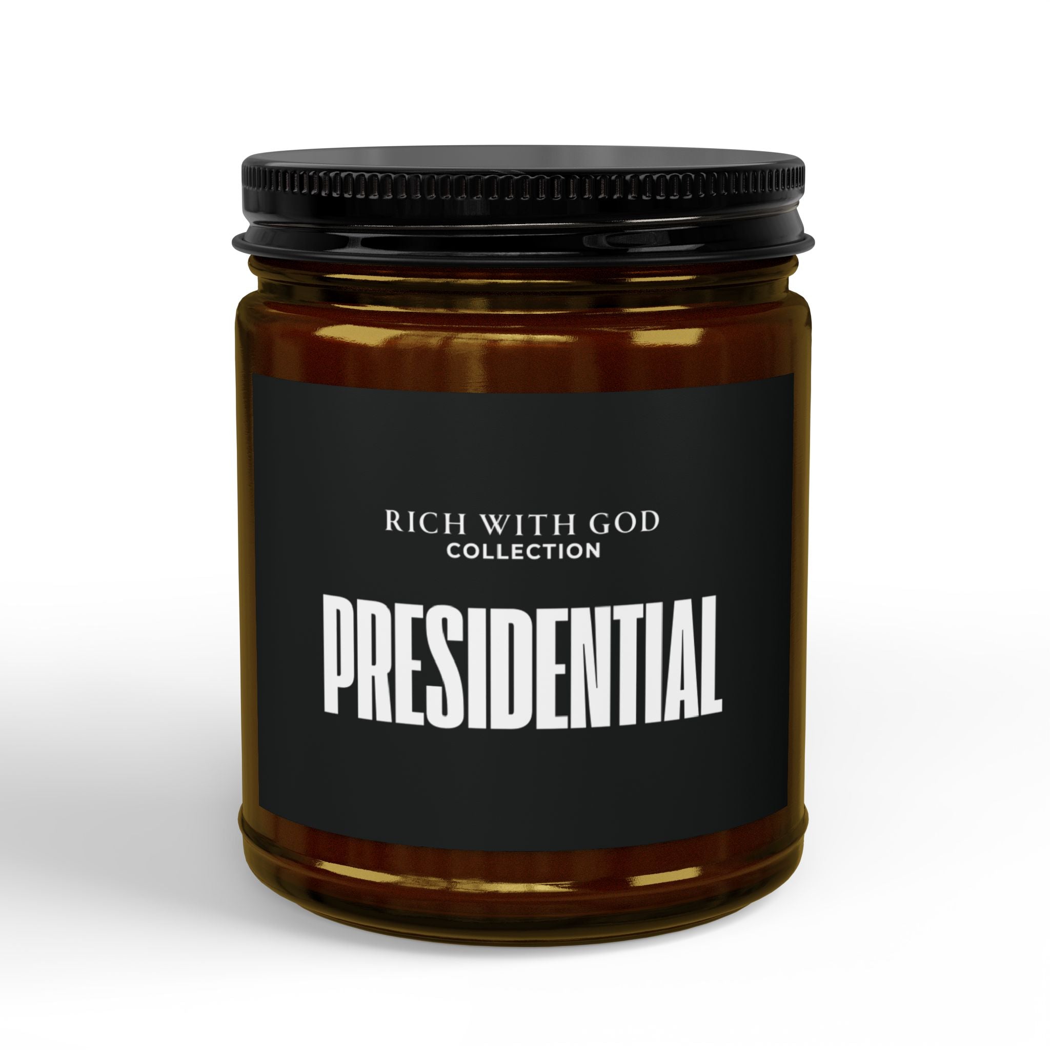 Presidential Scented Soy Candles with Black Lid, (4 and 9oz)