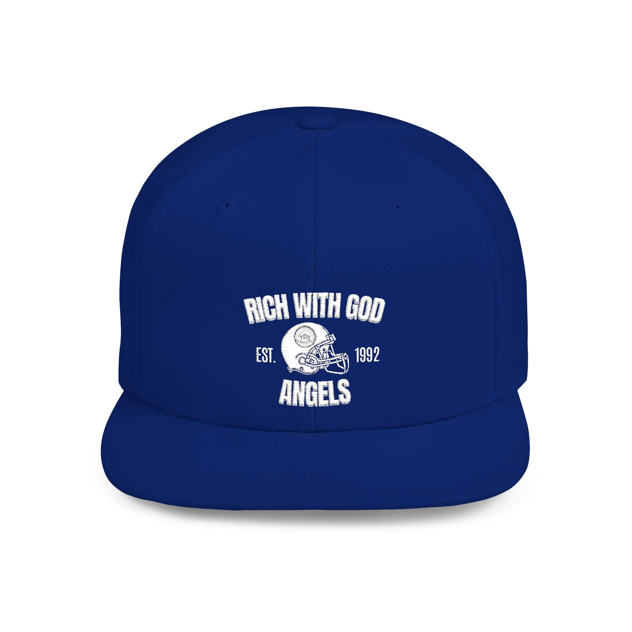 Rich With God Angels Flat Bill Snapback