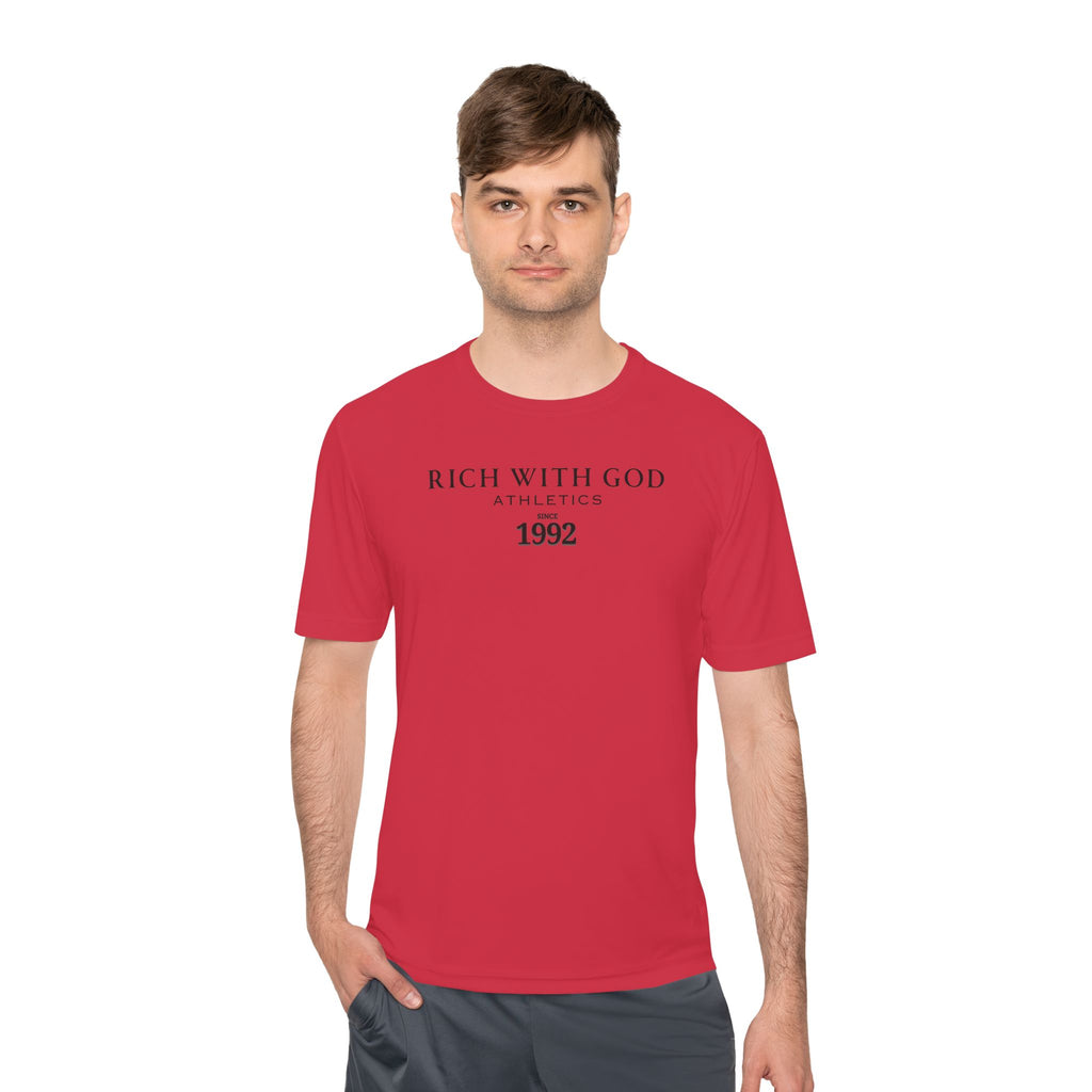 Rich With God Athletics Unisex Moisture Wicking Tee
