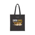 Earth Angel Black Cotton Canvas Tote Bag