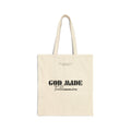 God Made Trillionaire Beige Cotton Canvas Tote Bag