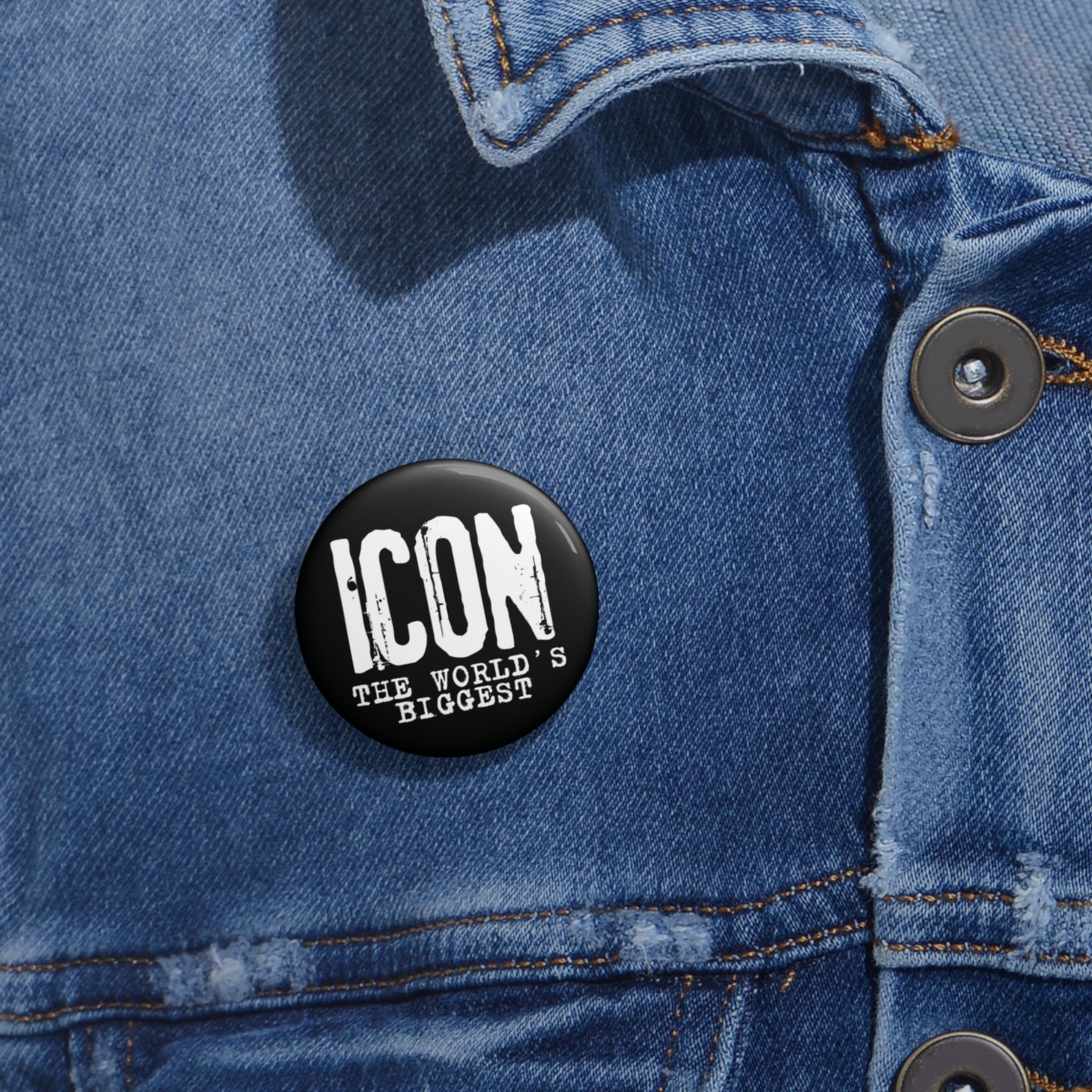 "Icon - The World's Biggest" Pin Button