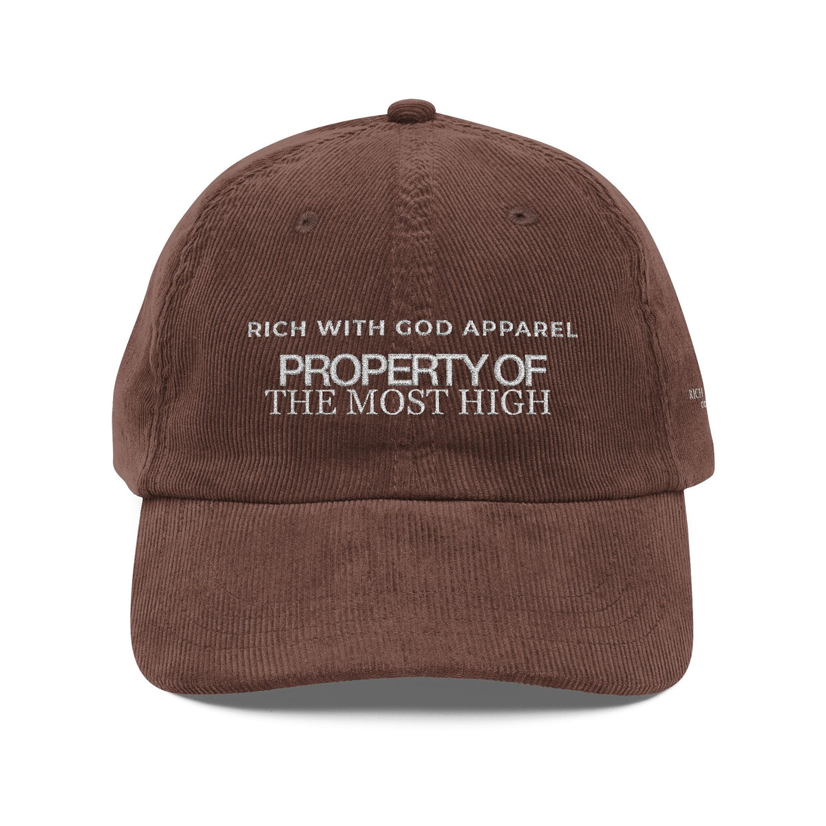 Property of the Most High Vintage Corduroy Cap (Embroidery)