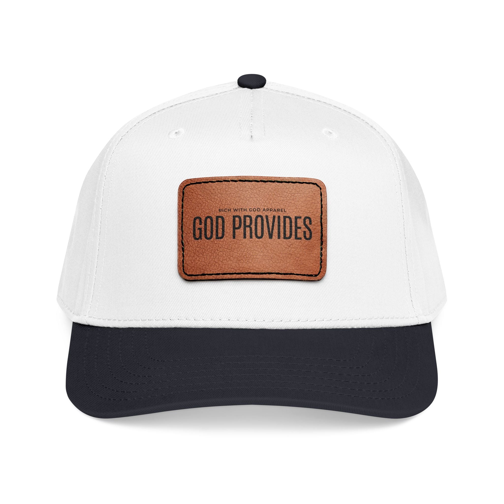 God Provides Leather Patch Baseball Cap