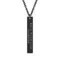 Rich With God Collection Vertical Bar Necklace (Engraving)