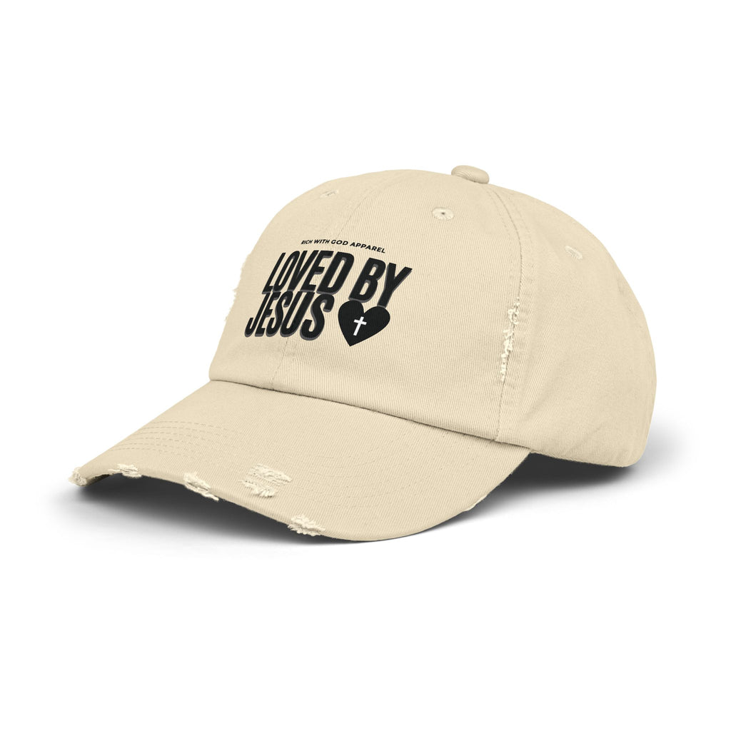 Loved By Jesus Unisex Distressed Cap