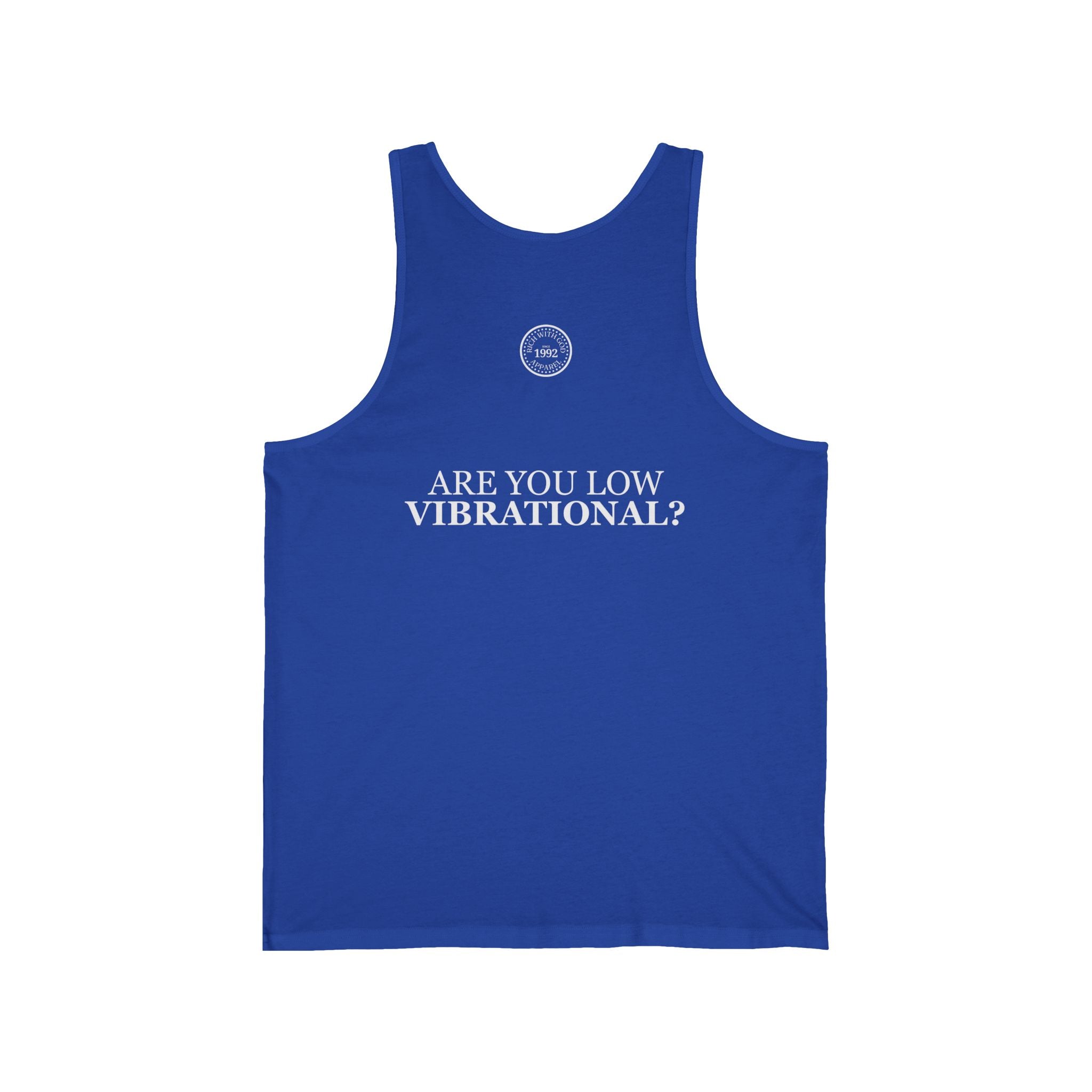 Gossip is a Low Vibrational Activity Unisex Jersey Tank