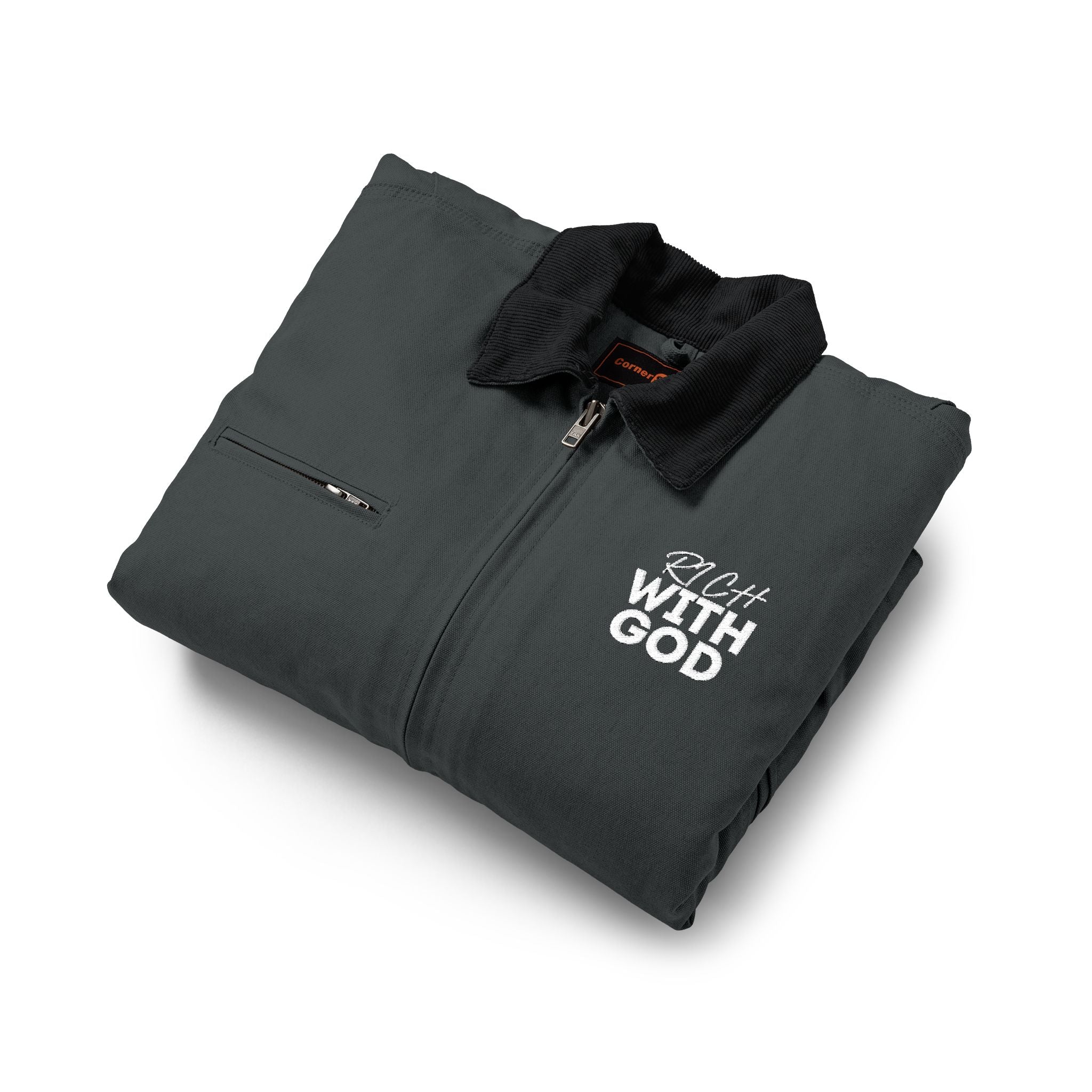 Rich With God CornerStone® Unisex Duck Cloth Work Jacket