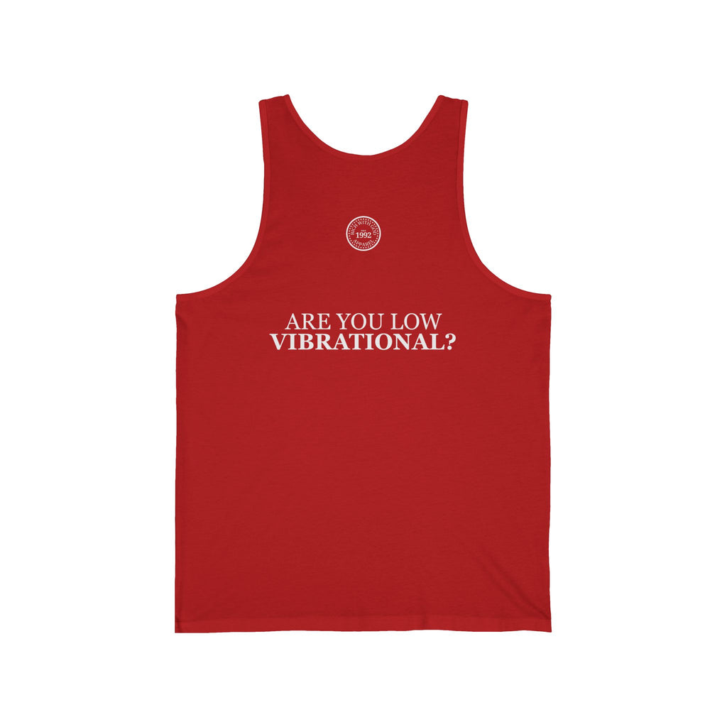 Gossip is a Low Vibrational Activity Unisex Jersey Tank