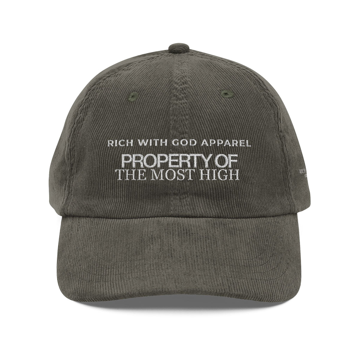 Property of the Most High Vintage Corduroy Cap (Embroidery)