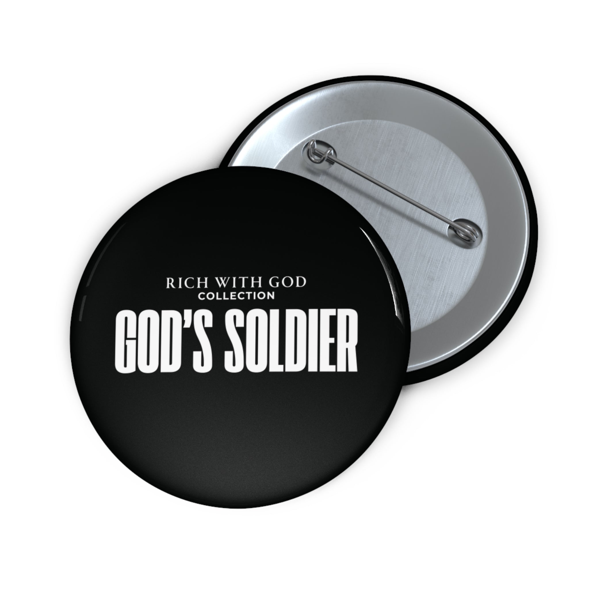 "God's Soldier" Pin Button