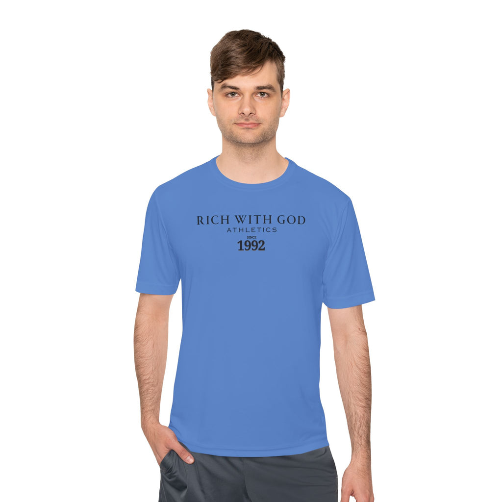 Rich With God Athletics Unisex Moisture Wicking Tee