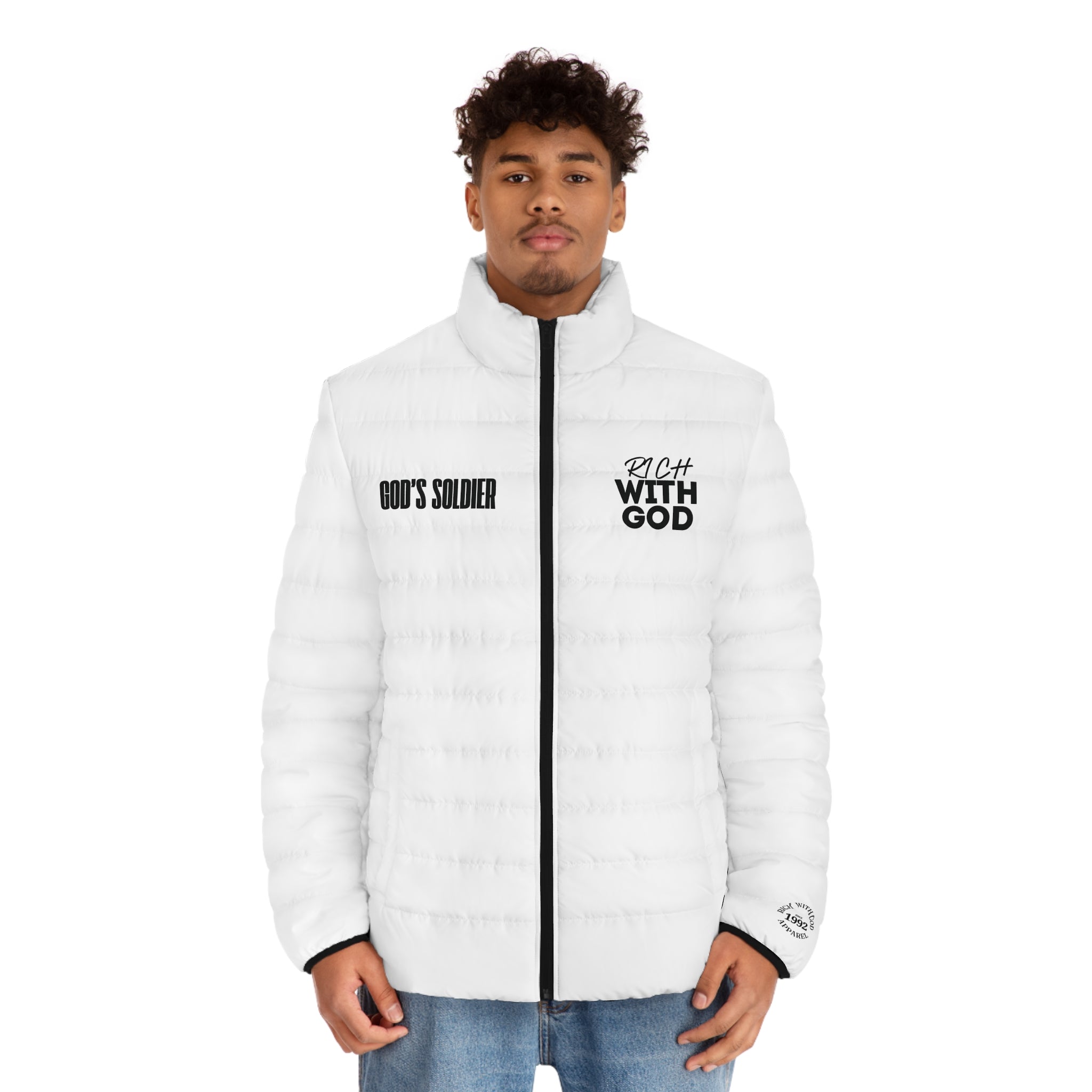 Rich With God Men's Puffer Jacket