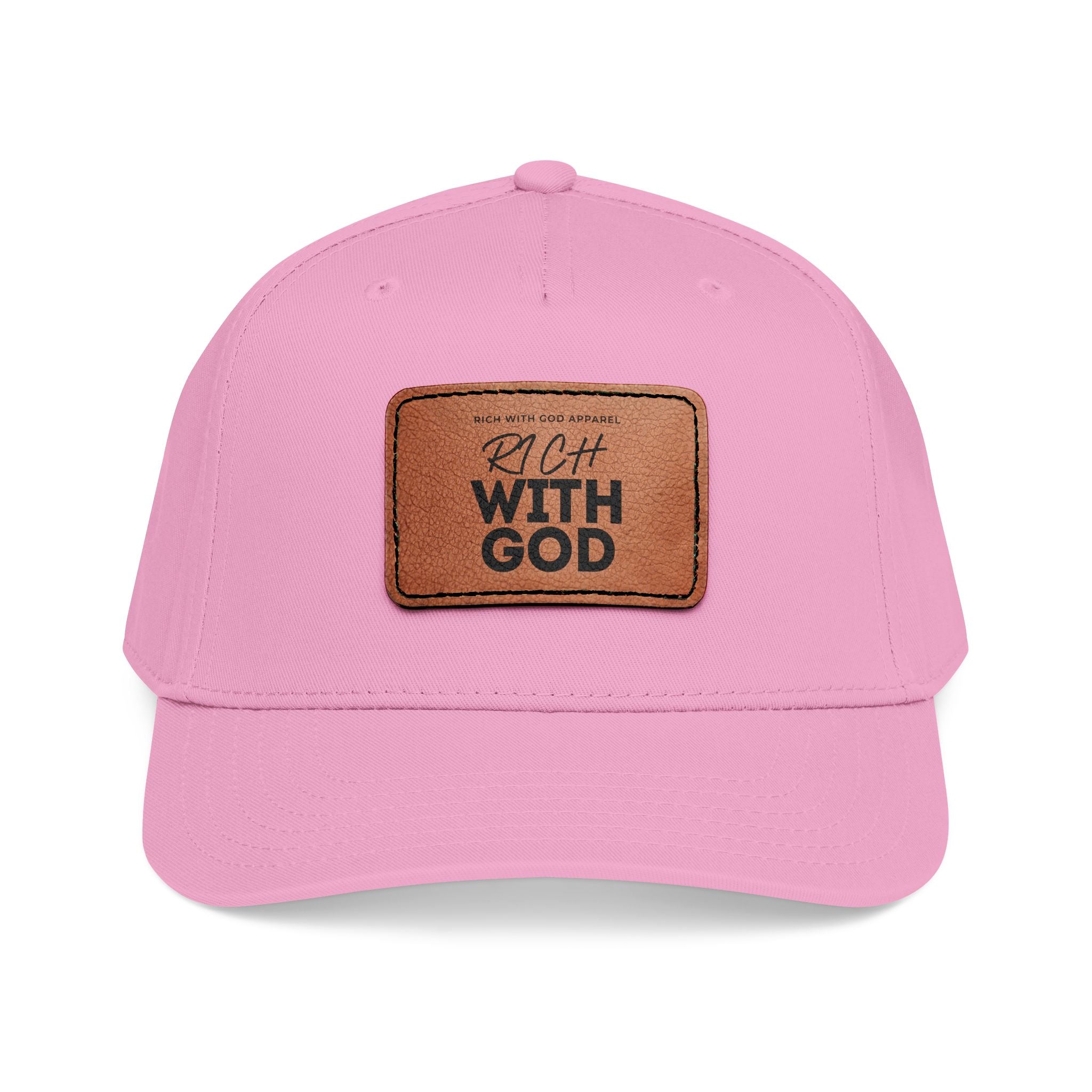 Rich With God Leather Patch Baseball Cap