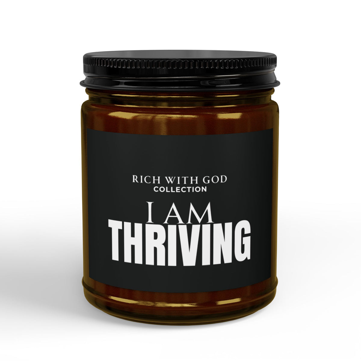 I Am Thriving Scented Soy Candles with Black Lid, (4 and 9oz)