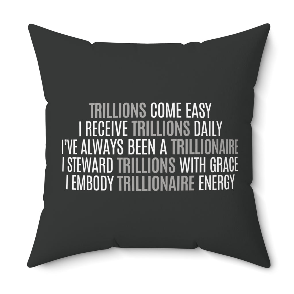 God Made Trillionaire Spun Polyester Square Pillow