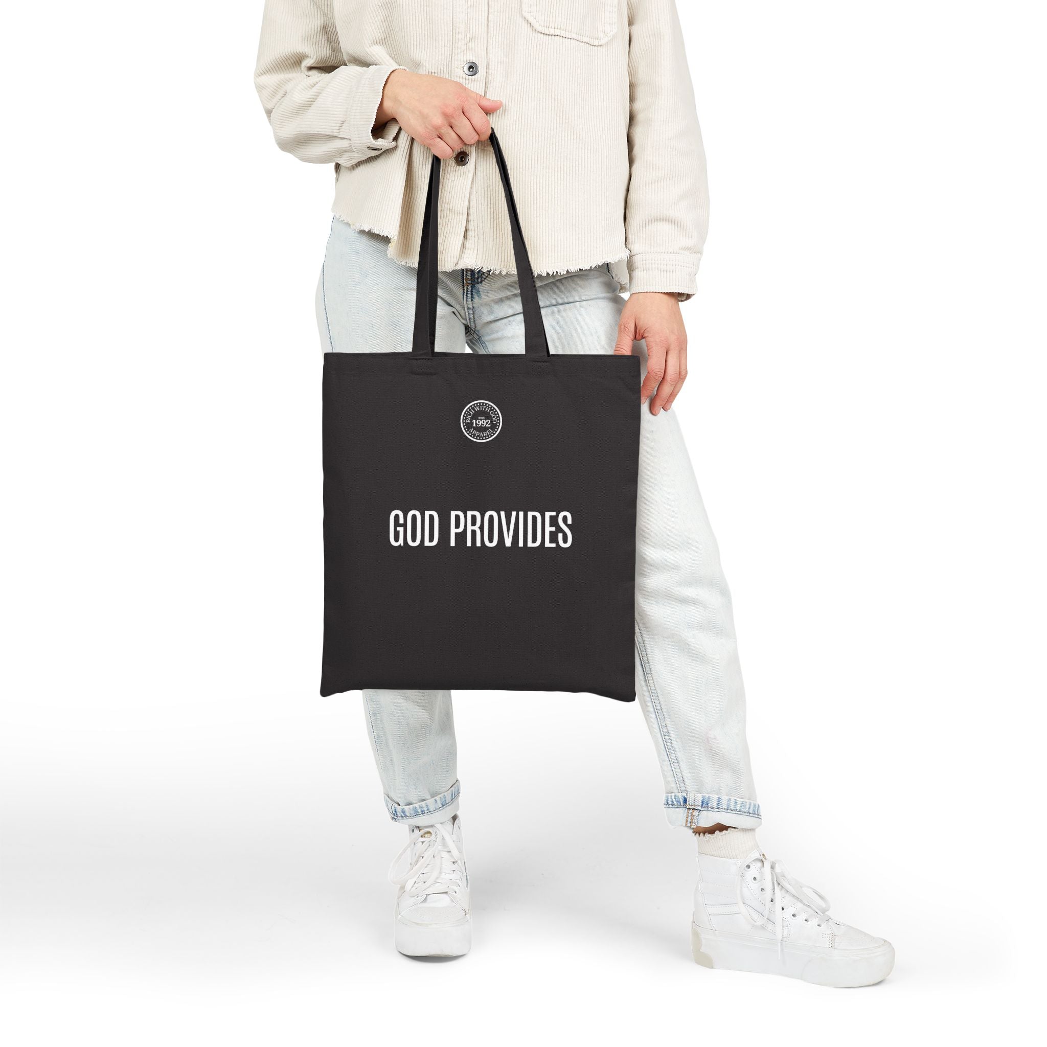 RWG – Rich With God Black Cotton Canvas Tote Bag