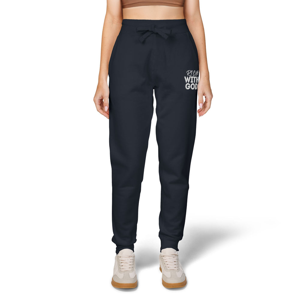 Rich With God Unisex Fleece Sweatpants (Embroidery)