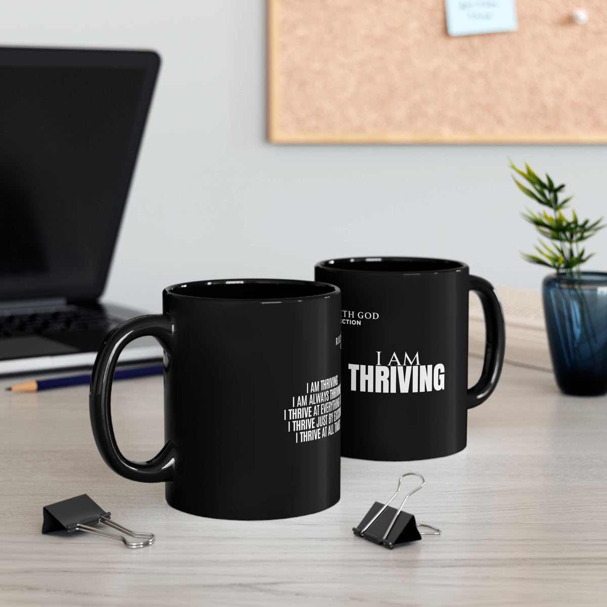 I Am Thriving Black Mug (11oz, 15oz)