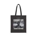 Luxury Life – I Deserve Everything Black Cotton Canvas Tote Bag