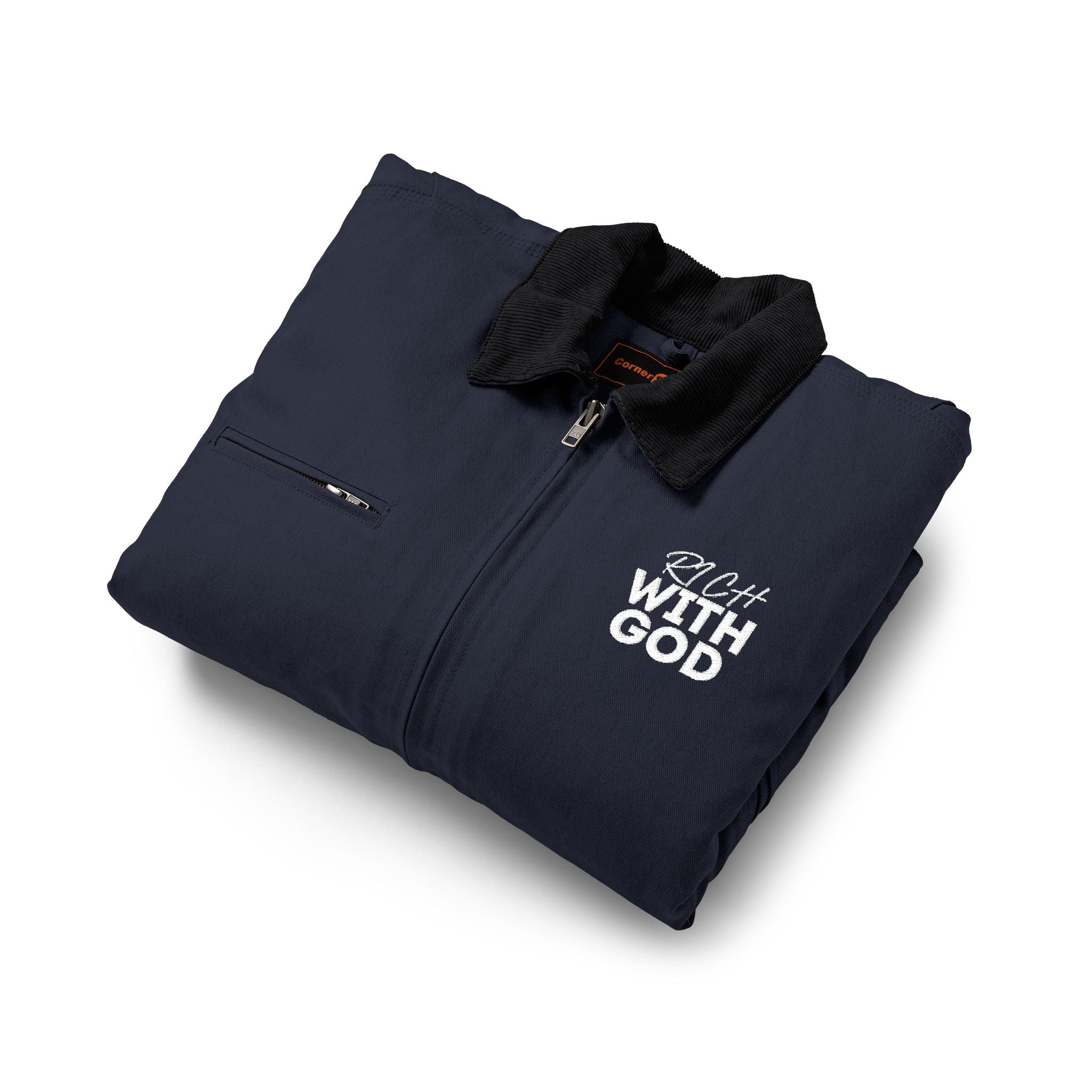 Rich With God CornerStone® Unisex Duck Cloth Work Jacket