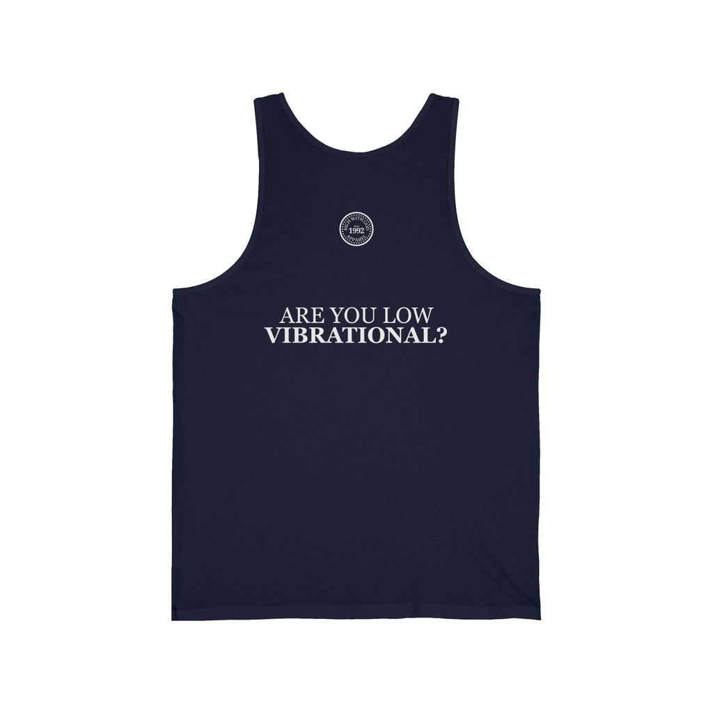Gossip is a Low Vibrational Activity Unisex Jersey Tank