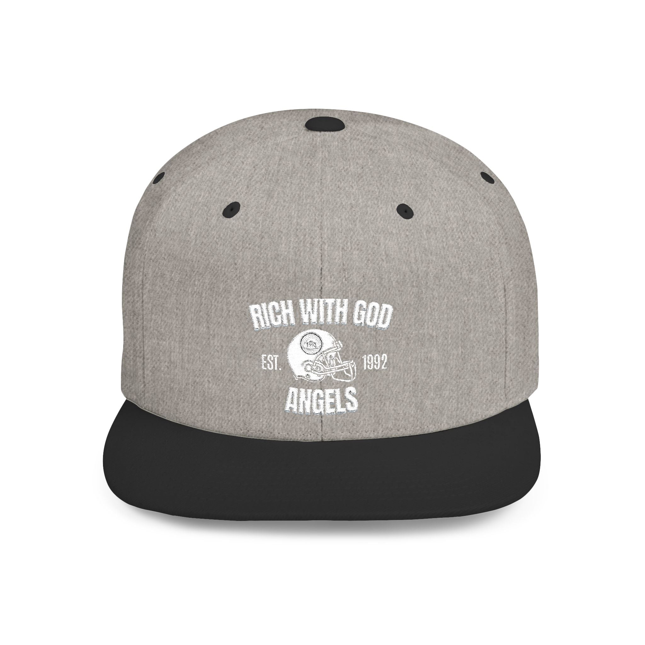 Rich With God Angels Flat Bill Snapback