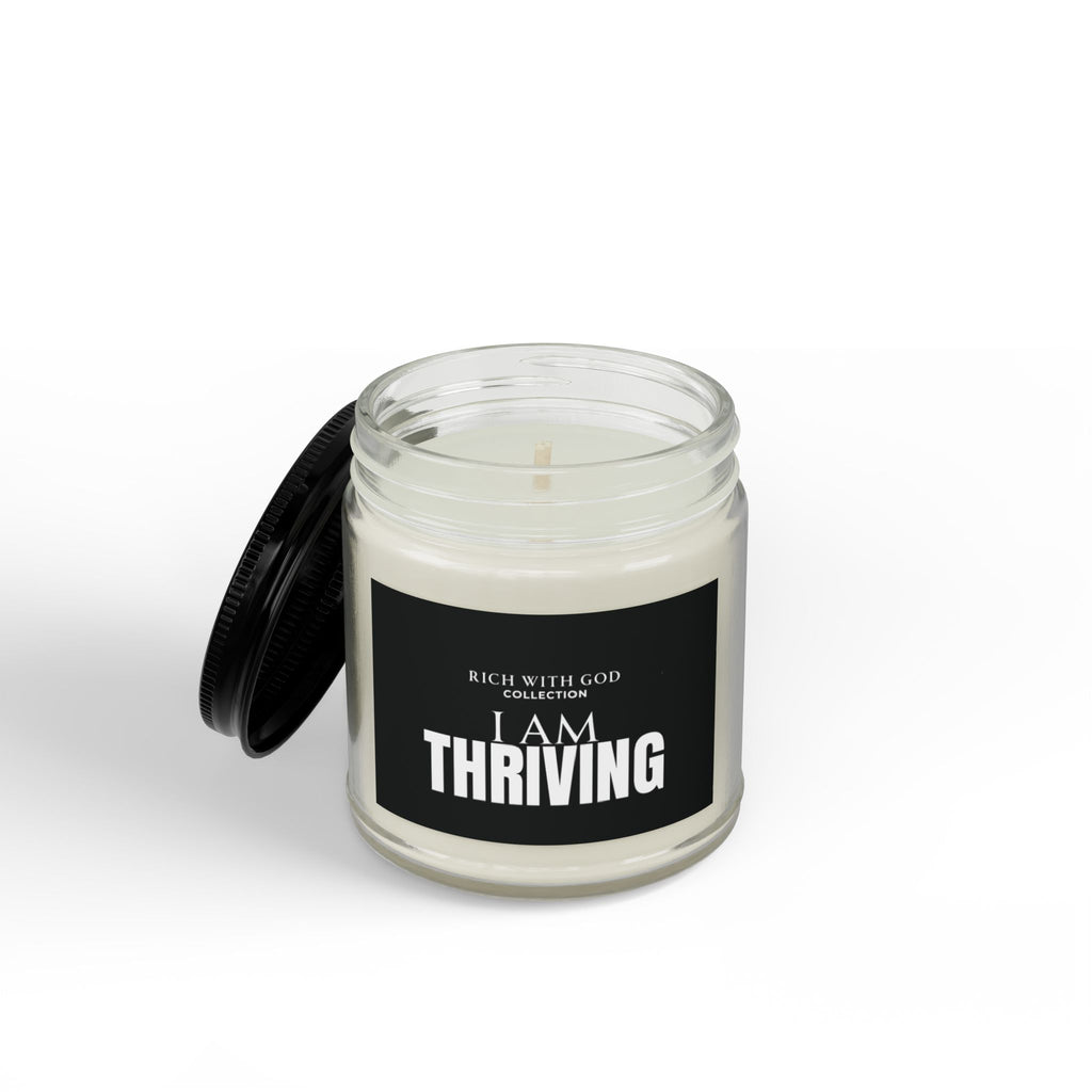 I Am Thriving Scented Soy Candles with Black Lid, (4 and 9oz)
