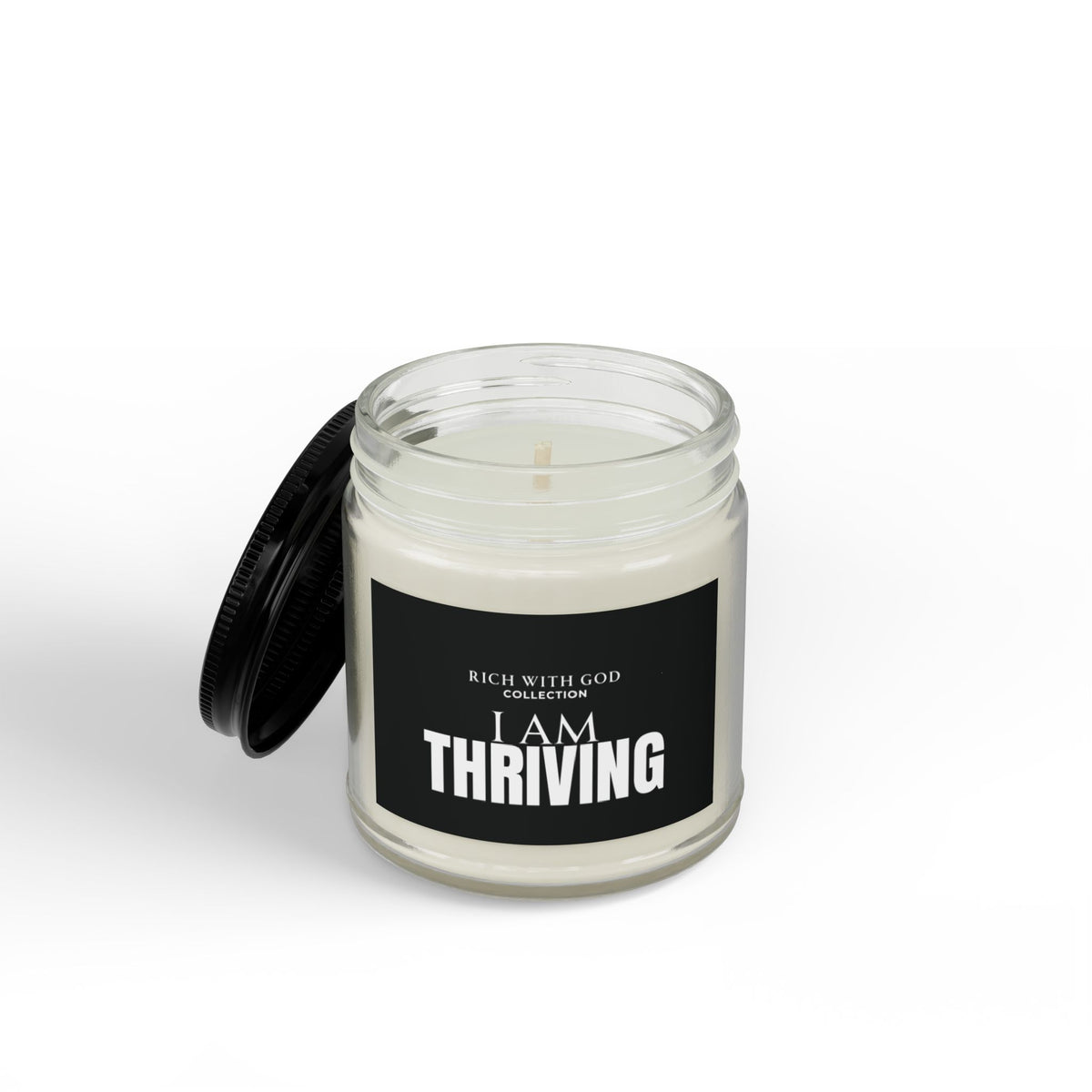 I Am Thriving Scented Soy Candles with Black Lid, (4 and 9oz)