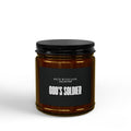 God's Soldier Scented Soy Candles with Black Lid, (4 and 9oz)