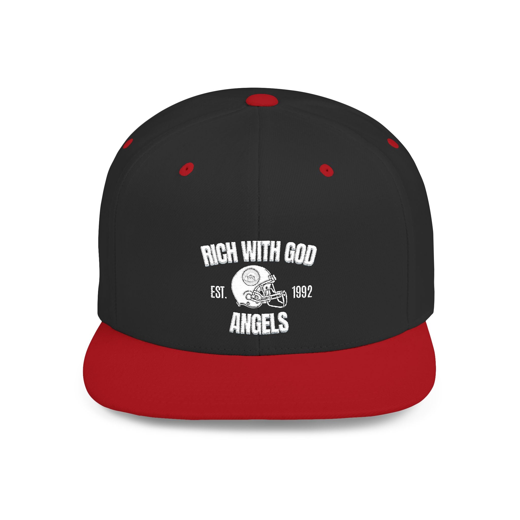 Rich With God Angels Flat Bill Snapback