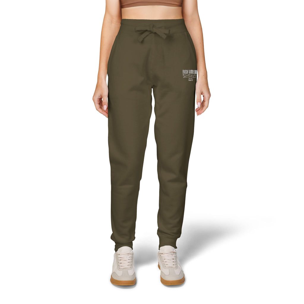 Rich With God Matthew 6:33 Unisex Fleece Sweatpants (Embroidery)