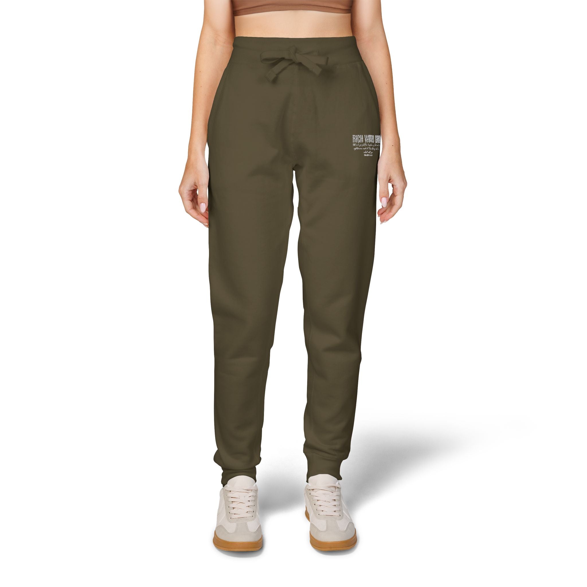 Rich With God Matthew 6:33 Unisex Fleece Sweatpants (Embroidery)