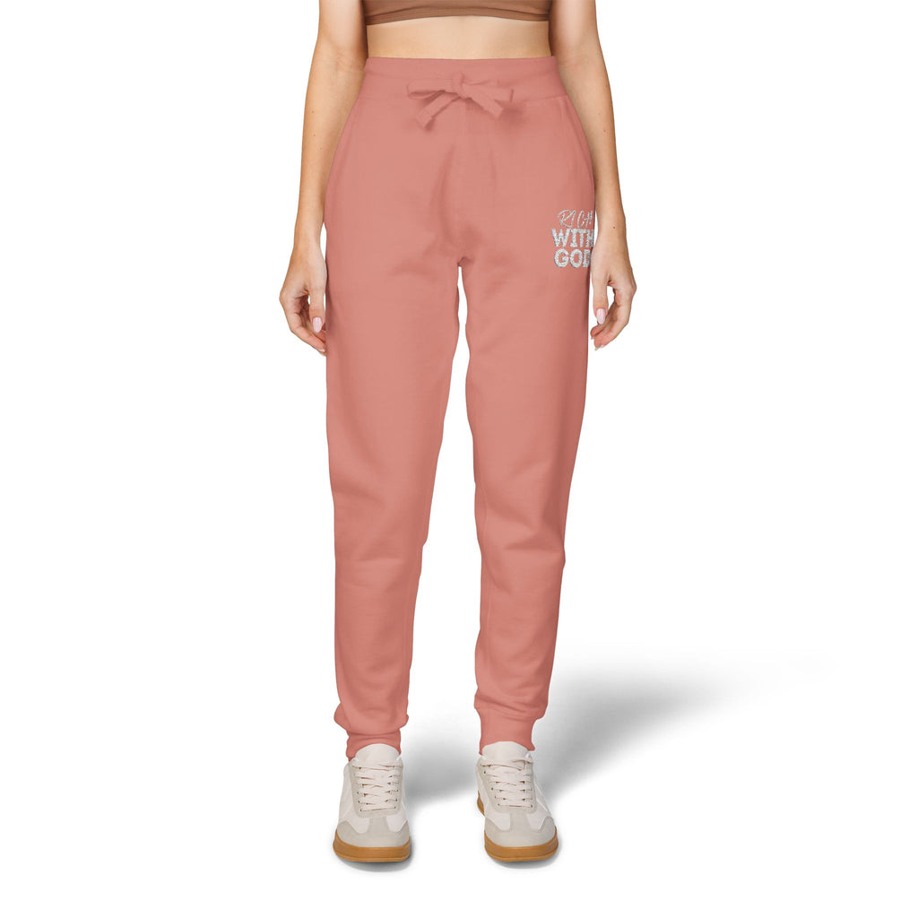 Rich With God Unisex Fleece Sweatpants (Embroidery)