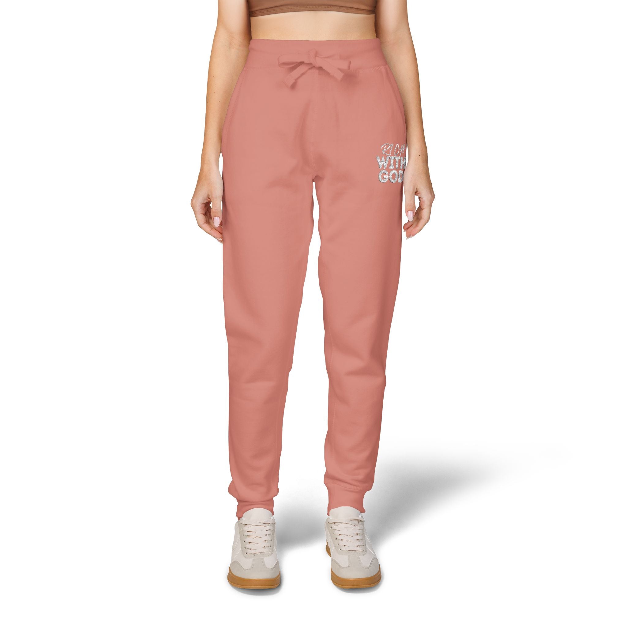 Rich With God Unisex Fleece Sweatpants (Embroidery)