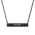 God Made Trillionaire Horizontal Bar Necklace (Engraving)
