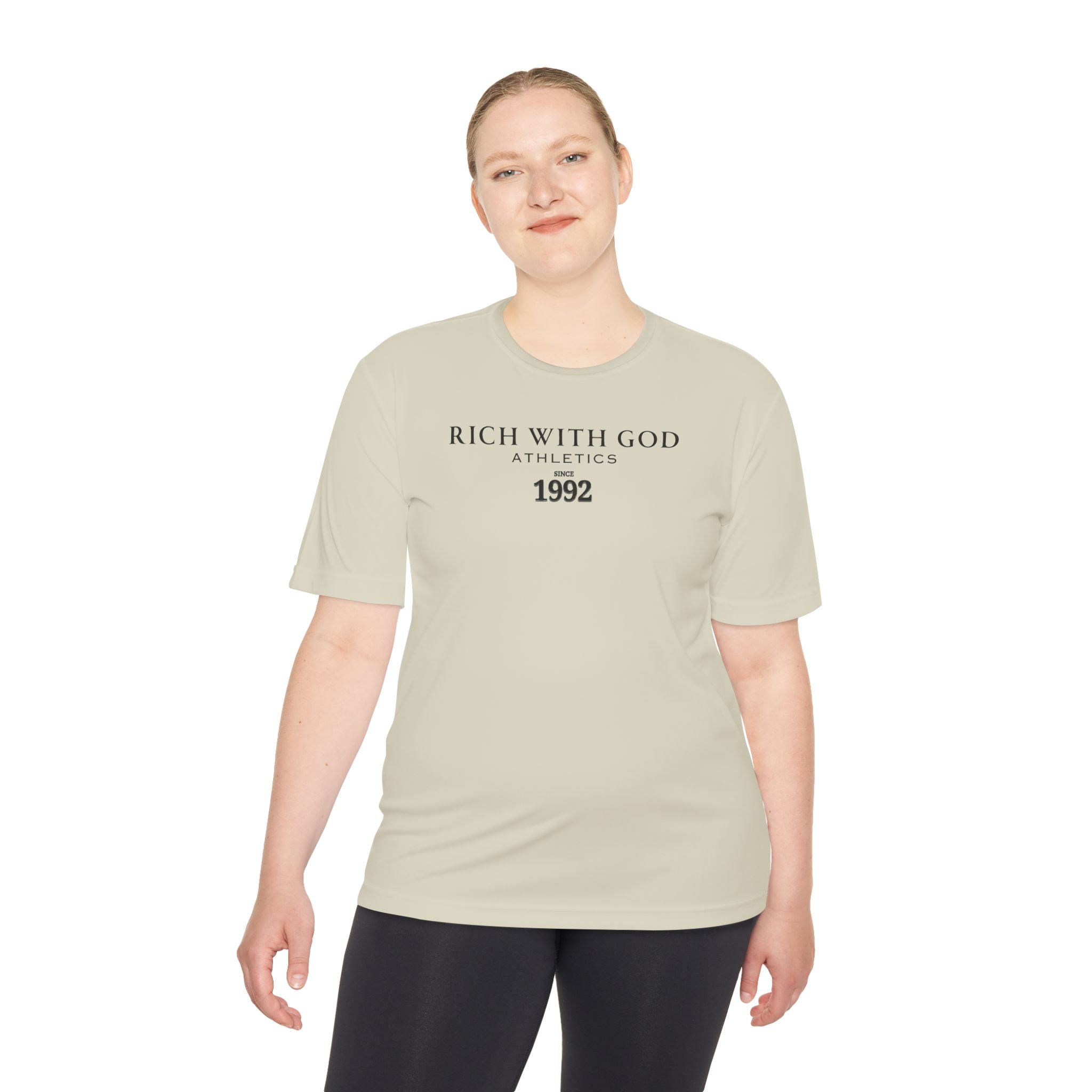 Rich With God Athletics Unisex Moisture Wicking Tee