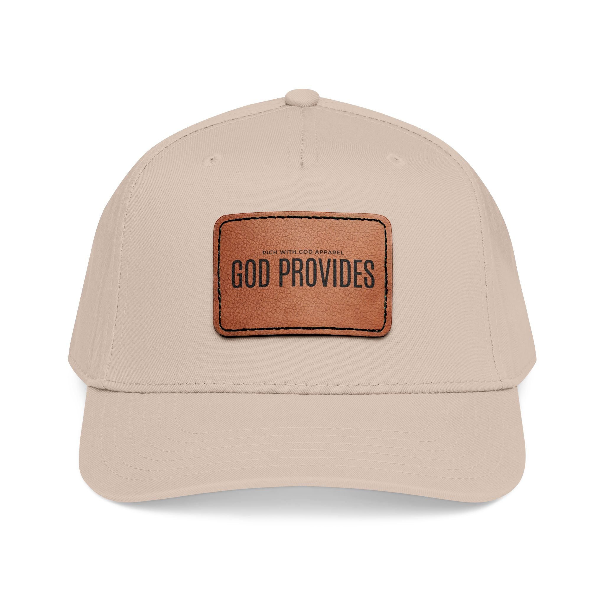 God Provides Leather Patch Baseball Cap