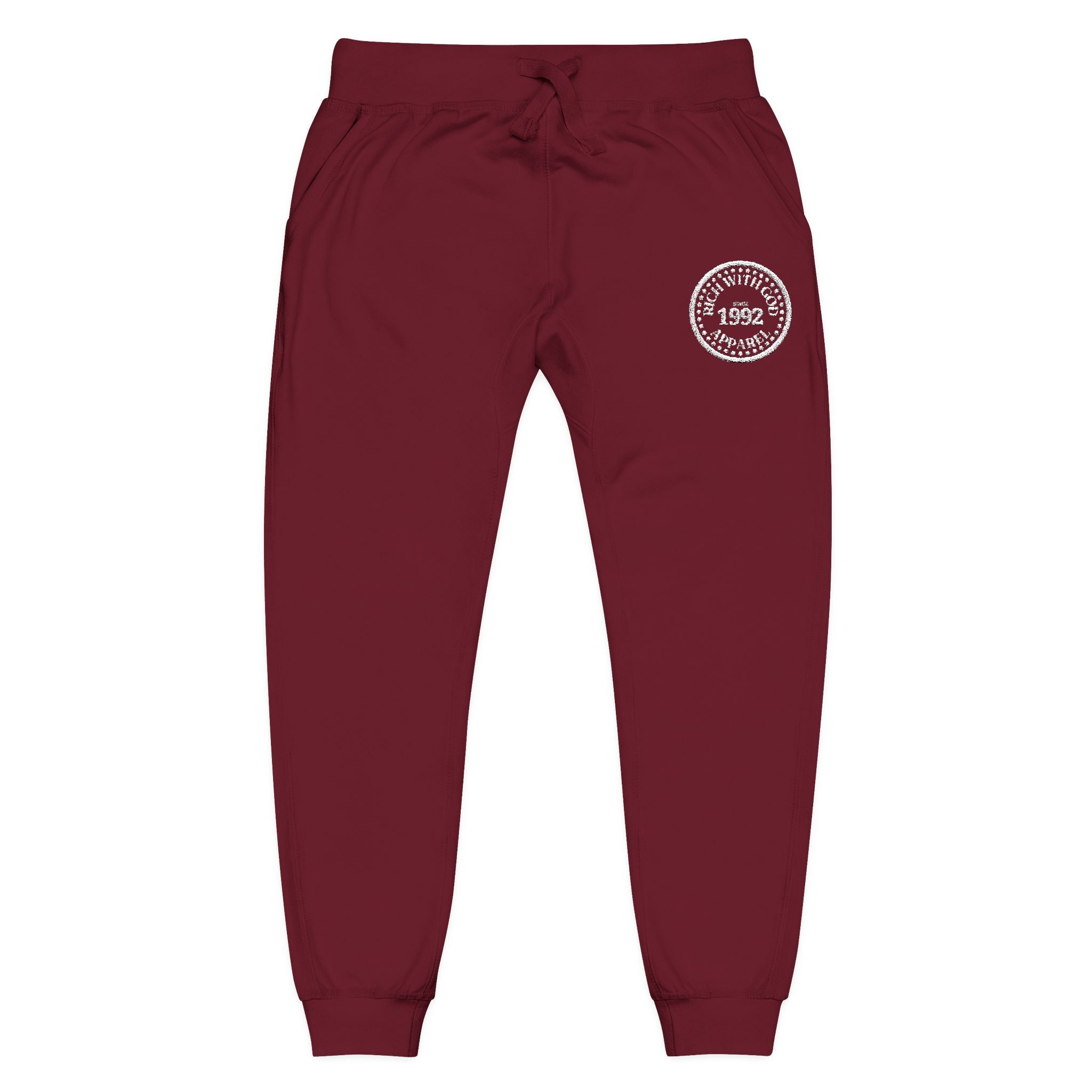 Rich With God Apparel Unisex Fleece Sweatpants (Embroidery)