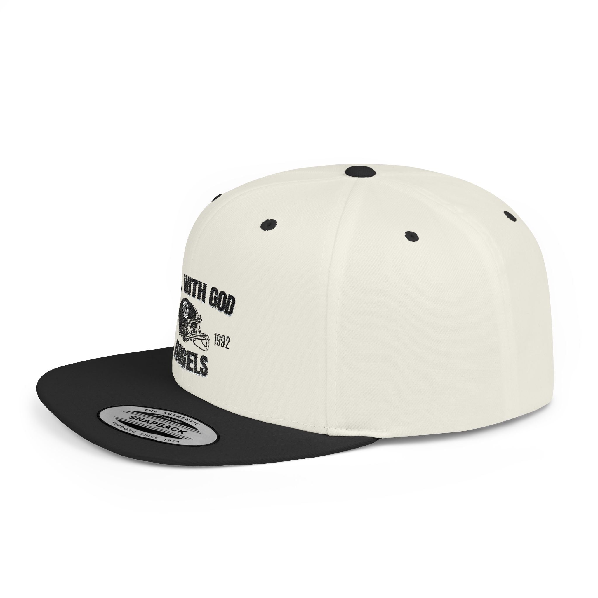 Rich With God Angels Flat Bill Snapback