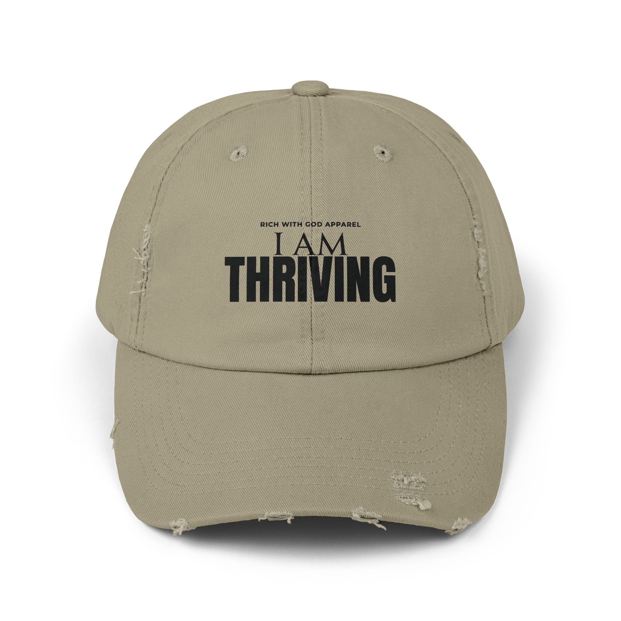 I Am Thriving Unisex Distressed Cap