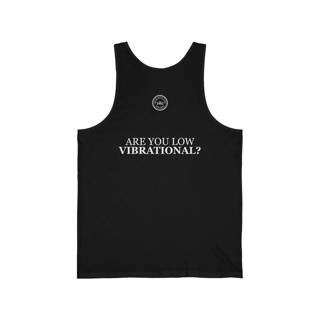 Gossip is a Low Vibrational Activity Unisex Jersey Tank