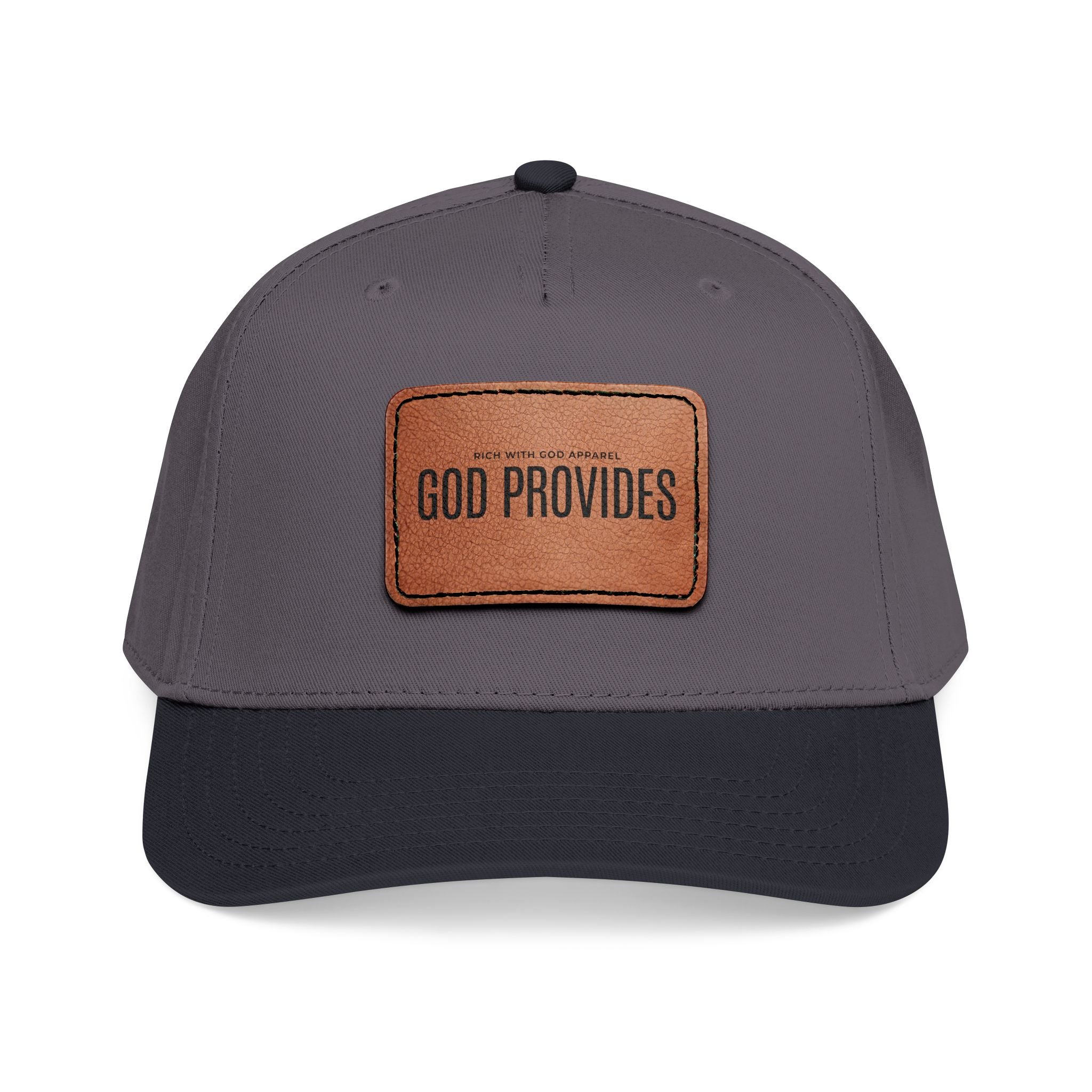 God Provides Leather Patch Baseball Cap