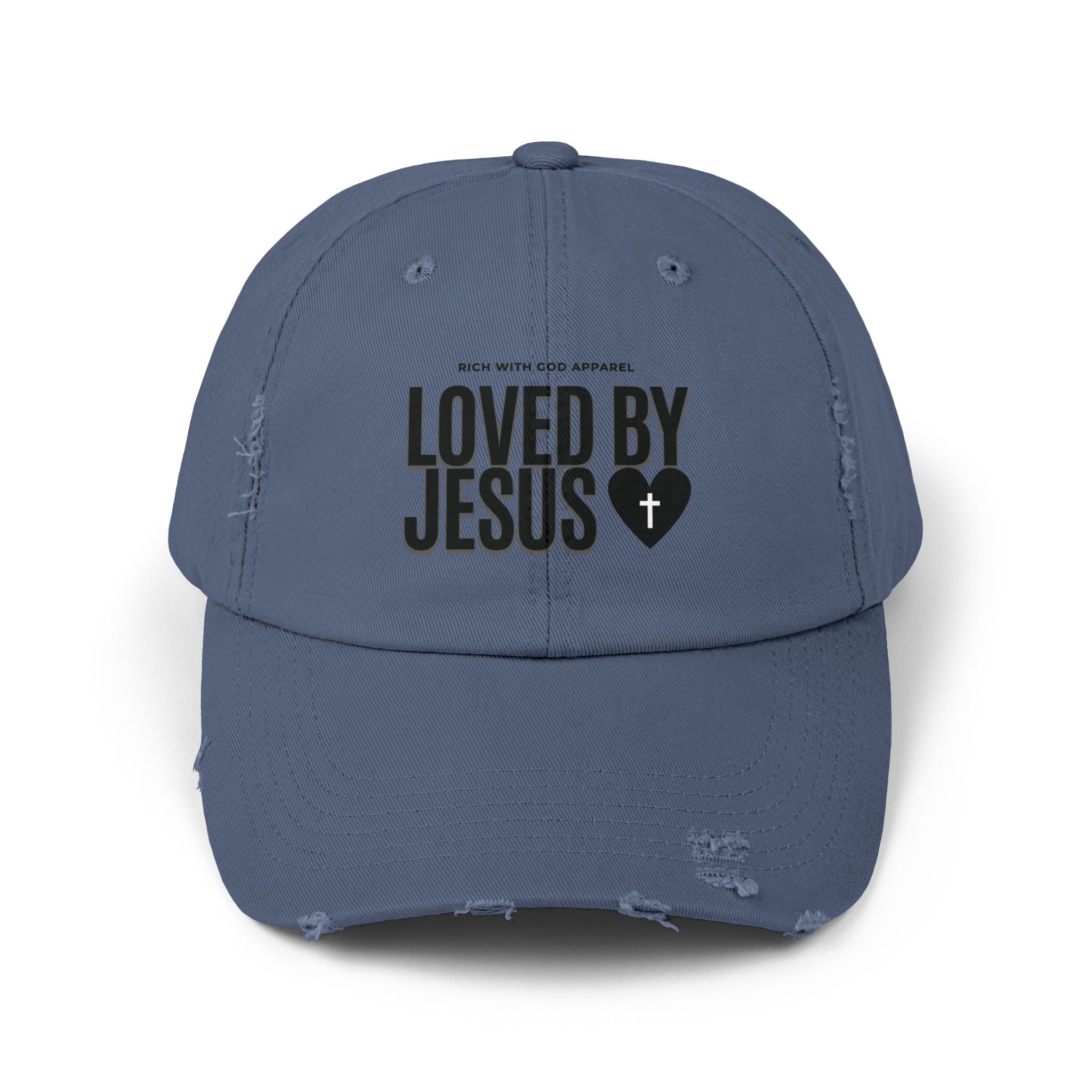 Loved By Jesus Unisex Distressed Cap