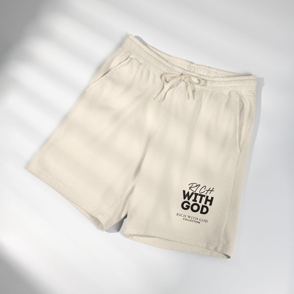 Rich With God Unisex Garment-Dyed Lightweight Fleece Sweat Shorts