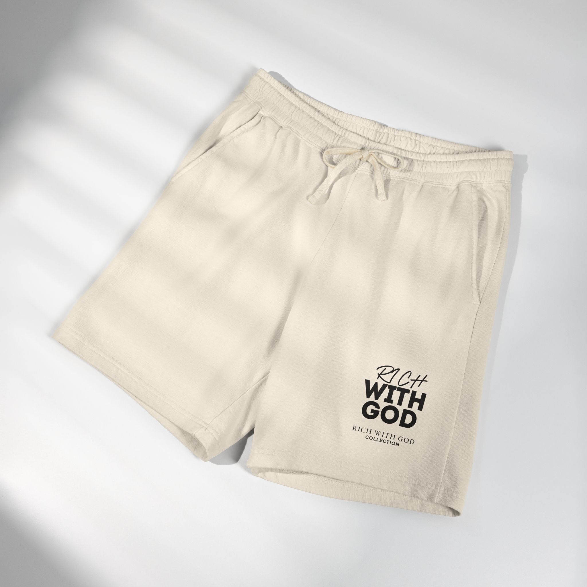 Rich With God Unisex Garment-Dyed Lightweight Fleece Sweat Shorts